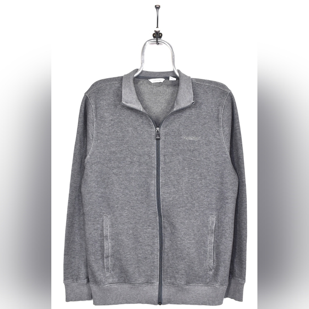 NEW Calvin Klein Charcoal Zip-Up Jacket, Size XL - Picture 1 of 5